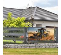 Welcome Party Banner Holiday Banner Farm Tractor Harvest Wall Hanging Banners Flag Photo Photography Backdrops with 4 Holes Porch Sign Door Banner Cover Decoration Party Supplies Small