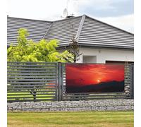 Welcome Party Banner Holiday Banner Fiery red sunset Wall Hanging Banners Flag Photo Photography Backdrops with 4 Holes Porch Sign Door Banner Cover Decoration Party Supplies Medium