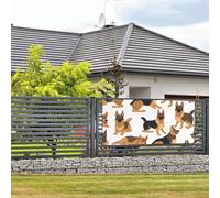 Welcome Party Banner Holiday Banner German shepherd Wall Hanging Banners Flag Photo Photography Backdrops with 4 Holes Porch Sign Door Banner Cover Decoration Party Supplies Medium