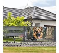 Welcome Party Banner Holiday Banner German shepherd Wall Hanging Banners Flag Photo Photography Backdrops with 4 Holes Porch Sign Door Banner Cover Decoration Party Supplies Medium