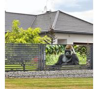 Welcome Party Banner Holiday Banner Gorilla in the Grass Wall Hanging Banners Flag Photo Photography Backdrops with 4 Holes Porch Sign Door Banner Cover Decoration Party Supplies Medium