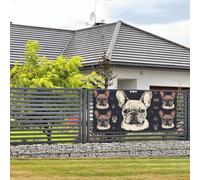 Welcome Party Banner Holiday Banner I Love French Bulldog Wall Hanging Banners Flag Photo Photography Backdrops with 4 Holes Porch Sign Door Banner Cover Decoration Party Supplies Small