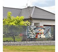 Welcome Party Banner Holiday Banner Merry Christmas Snowman Wall Hanging Banners Flag Photo Photography Backdrops with 4 Holes Porch Sign Door Banner Cover Decoration Party Supplies Small