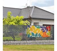 Welcome Party Banner Holiday Banner Multicolor leaves Wall Hanging Banners Flag Photo Photography Backdrops with 4 Holes Porch Sign Door Banner Cover Decoration Party Supplies Medium