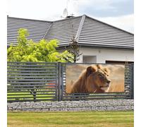 Welcome Party Banner Holiday Banner Prairie lion Wall Hanging Banners Flag Photo Photography Backdrops with 4 Holes Porch Sign Door Banner Cover Decoration Party Supplies Medium