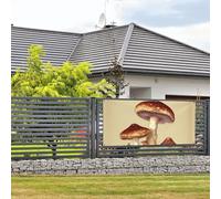 Welcome Party Banner Holiday Banner Vintage Edible Mushrooms Wall Hanging Banners Flag Photo Photography Backdrops with 4 Holes Porch Sign Door Banner Cover Decoration Party Supplies Medium