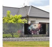 Welcome Party Banner Party Photography Backdrops Photo Background Dream Catcher and Stars Door Sign Hanging Banner Flag Wall Hanging Decor Welcome Porch Sign Party Decoration Supplie Medium
