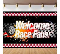 Welcome Race Fans Photography Backdrop Racing Car Banner Happy Birthday Party Interior Decor Background Portrait Shooting Poster 440x300CM