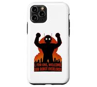 Welcome Robot Overlords Retro Sci Fi AI Humor Case for iPhone 11 Pro
