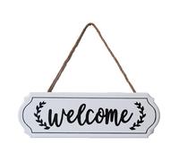 Welcome Sign - 29.5x9.5CM Rustic Welcome Sign with Hemp Rope, Door Decorations Hanging, Garden Plaques For Outside, Rustic Wall Farmhouse Door Decor for Home Porch Entryway Decor Housewarming Gift