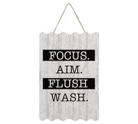 Welcome Sign Focus Aim Flush Wash Wood Sign with Quote 8x12 Rustic Wooden Signs for School Nursery Classroom Front Door Porch Gate Home Decor Wall Art