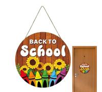 Welcome Sign for Classroom Door, Decorative Signs First Day of School Decoration, Wooden Classroom Decoration for Students, Nursery Children, Photo Props, Indoor, Outdoor,