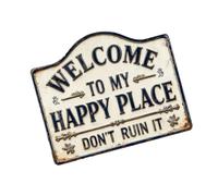 Welcome Sign for Front Door, Wooden Hanging Wall Decors, A