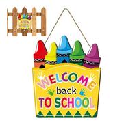 Welcome Sign for School, Chalkboard as Door Sign, Blackboard Photo Props Classroom Decoration for Celebrations, Students, Teachers, First Day of School, Children