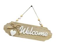 Welcome Sign For Wall - Rustic Wood Welcome Board Ornament, Decorative Letter Design Walls With Farmhouse Style | Homes Holiday Hotel All Season Interior Entrance Wall Decor