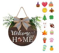 Welcome Sign-Welcome Home Wooden Plaque, Home Decor, Magnetic Stickers, NewHome Hanging Sign Gift, Signs & Plaques, HomeDecor Accessories for Living Room Wall Decor Wall Window Porch Garden Decoration