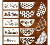 Welcome Stencils for Painting on Wood 12" Stencils for Crafts Reusable
