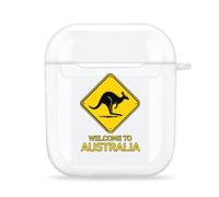 Welcome To Australia Kangaroos Case Cover Compatible with AirPods 1/2 TPU Transparent Shell