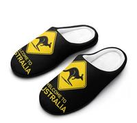 Welcome To Australia Kangaroos Women's Warm Slippers Non-Slip Rubber Cotton Winte Shoes for Indoor Outdoor