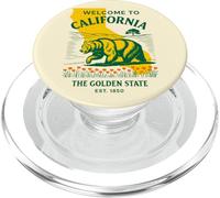WELCOME TO CALIFORNIA Bear Vintage Graphic Design PopSockets PopGrip for MagSafe