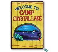 Welcome To Camp Crystal Lake Garden Woodign For Mom Vintage Decor Poster Wall Art Decor Metal Sign Poster 8X12 Inches