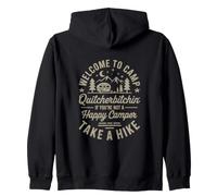 WELCOME TO CAMP Quitcherbitchin Funny Camping Camper Zip Hoodie