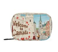 Welcome to Canada Scenery Culture Medication Bags with Detachable Compartments Attachable Pill Cases Organizers