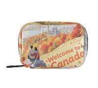 Welcome to Canada Scenery Culture Vitamins Bags with Detachable Compartments Convenient Medication Travel case