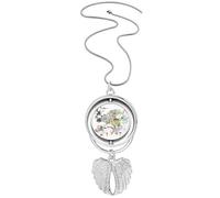 Welcome to China Hong Kong Map Pendant Angel Wings Rotating Necklace Jewelry