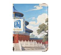 Welcome To China Scenery Culture Leather Passport Holder Cover Wallet for travel Travel Documents Organizer Protector Passport Holder for women Waterproof