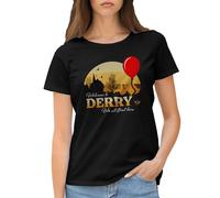 Welcome to Derry Novel Written by Stephen King Inspired Women's Black T-Shirt Size S