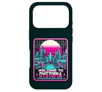 Welcome to Dystopia Futuristic Retrowave Urban Gloomy Sci-fi Case for iPhone 17 Pro