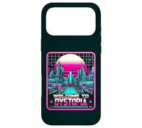 Welcome to Dystopia Futuristic Retrowave Urban Gloomy Sci-fi Case for iPhone 17 Pro Max
