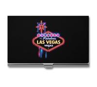 Welcome to Fabulous Las Vegas Business Card Wallet Credit Card Holder Metal Square Small Pocket Purse