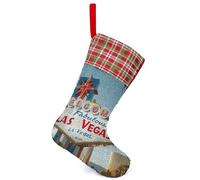 Welcome to Fabulous Las Vegas Personalised Christmas Stocking Sequin Color Changing Xmas Tree Hanging Party Decor