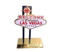 Welcome to Fabulous Las Vegas Sign - 5” Desktop Souvenir | Miniature Vegas Landmark for Office, Shelf, or Game Room Decor | Collectible Neon-Style Replica