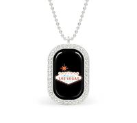 Welcome to Fabulous Las Vegas Sign Custom Photo Necklace Personalized Picture Pendant Memory Jewelry for Women