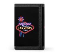 Welcome to Fabulous Las Vegas Trifold Wallet Ultra Thin Card Holder with Id Window And Coin Pocket Keychain Men Gift