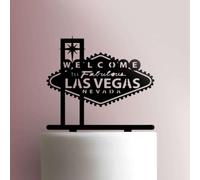 Welcome to Fabulous Las VegasAcrylic Cake Topper 3mm Thick Premium Laser Cut Cake Decoration for Birthday, Wedding, Baby Shower & Party Cakes Durable Reusable