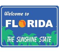 Welcome To Florida Road Metal Sign