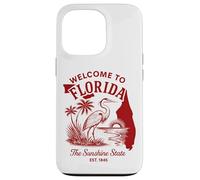 Welcome to Florida Vintage Travel Art with Palm Trees Case for iPhone 13 Pro
