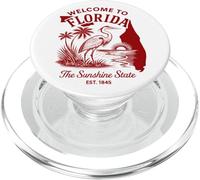 Welcome to Florida Vintage Travel Art with Palm Trees PopSockets PopGrip for MagSafe