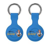 Welcome to Germany Stylish Holder Cases Compatible with AirTag Silicone GPS Trackers Cover Keychain