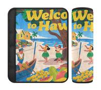 Welcome to Hawaii Sea 2 Pack car seat Pads for Straps Protects Your Neck and Shoulders for Auto funda para cinturón de carro
