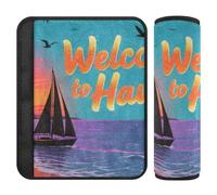 Welcome to Hawaii Sea 2 pcs car Trip Essentials More Comfort Driving for Bag funda para cinturón de carro