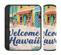 Welcome to Hawaii Tropical 2 pcs car Trip Essentials Release Stress to Your Neck and Shoulders for SUV forro para cinturon de seguridad