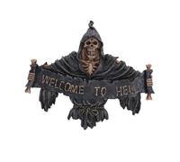 Nemesis Now Welcome To Hell Skeleton Grim Reaper Hanging Sign