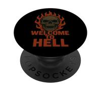 Welcome to Hello Skull Flames PopSockets Adhesive PopGrip