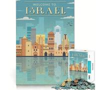 Welcome To Israel Jigsaw Puzzles 1000 Cognitive Skill Toy Smooth Burr Free Surface Relaxing Indoor Group Activity (38x26cm)