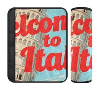 Welcome to Italy Scenery Culture 2 pcs Shoulder Pads for car seat Straps Protects Your Neck and Shoulders for Van accesorios para carro